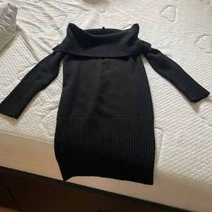 Off the shoulder bodycon sweater mini dress
